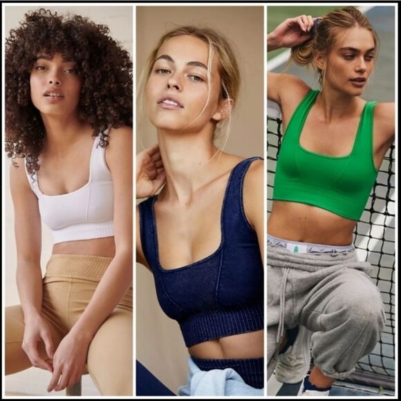 Free People Good Karma Square-Neck Bra VARIOUS COLORS NWT/NWOT - Picture 4 of 12